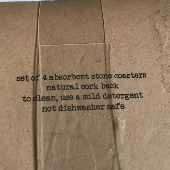 Set 4 French Graffiti Stone Coasters Give Thanks - Picture 5 of 5